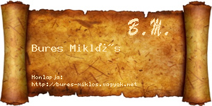 Bures Miklós névjegykártya