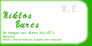 miklos bures business card